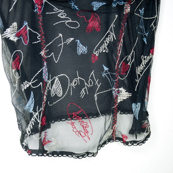 Moschino lingerie black logo bra love embroidery - Picture 3 of 7